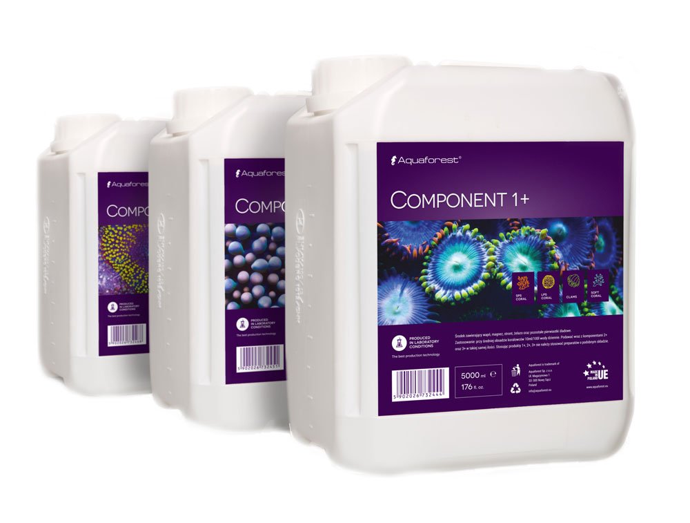海水魚用品 Aquaforest Component 1+2+3+ 3 x 5000 ml Aquaforest Component 1 Plus, 2 Plus, 3 Plus, 3 X 5-Liter